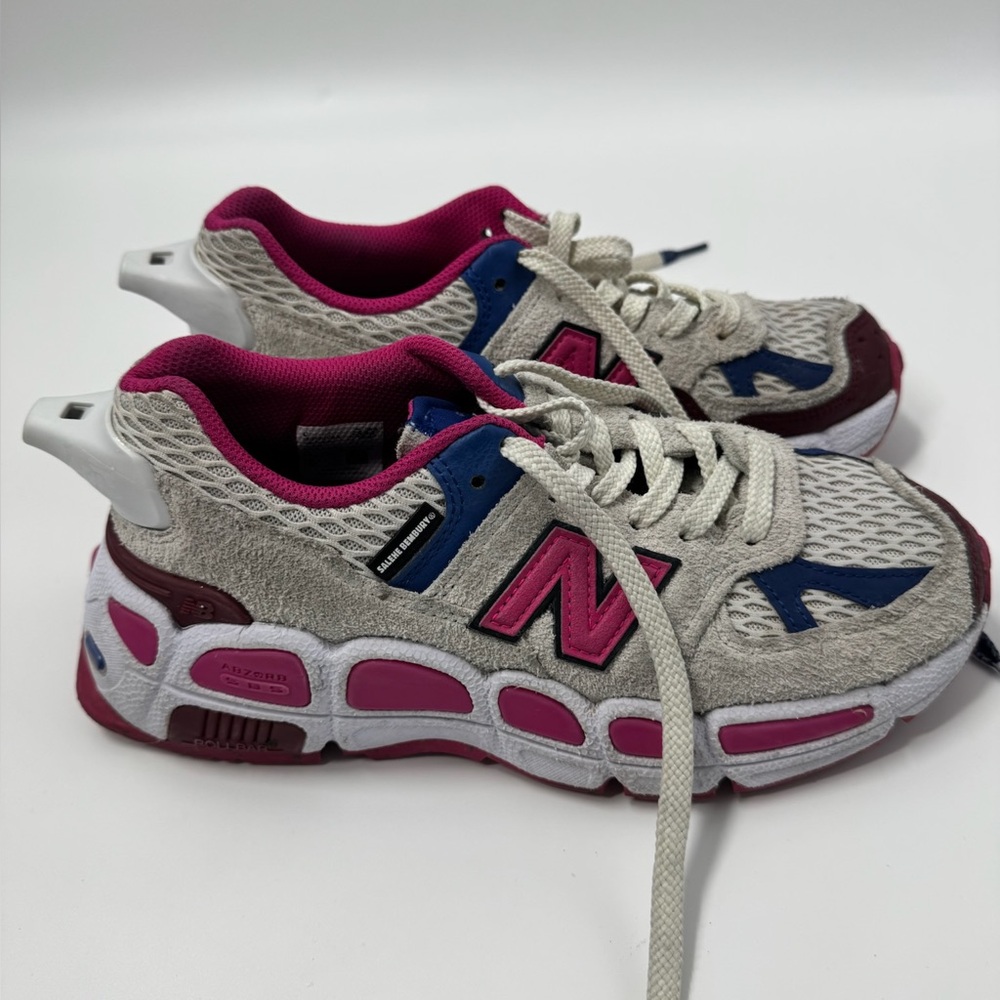 New Balance 574 x Salehe Bembury YURT Workwear - Pink/Blue